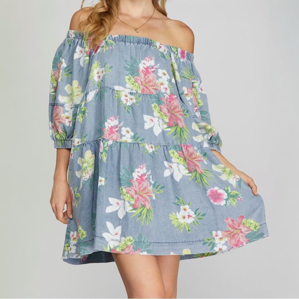Floral Off-Shoulder Dress